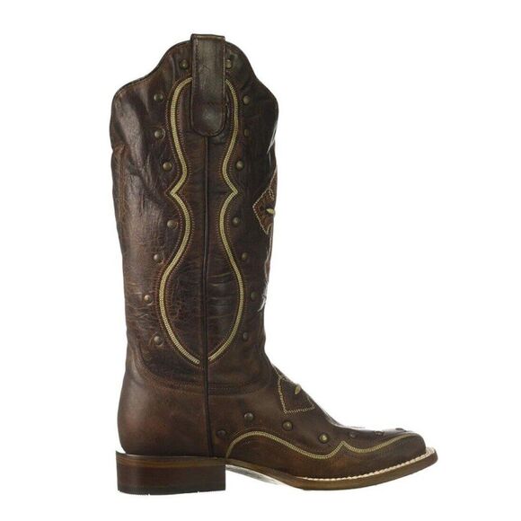 New Roper Women's Pure Cross & Studs Cowgirl Western Boots Square Toe Size 5.5 - Picture 11 of 12
